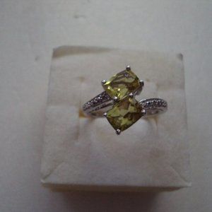 New brazillian quartz SS ring size 9 DAD399